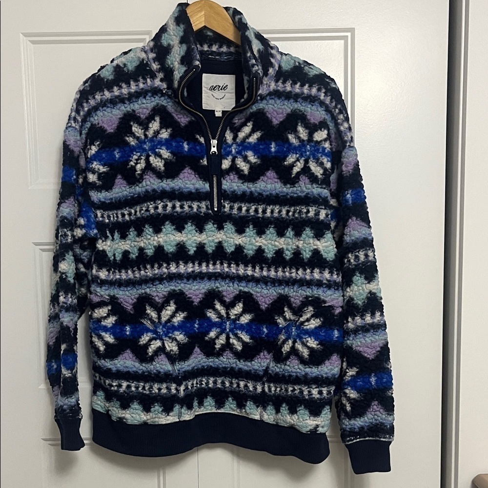 Aerie cozy oversized hometown holiday quarter zip